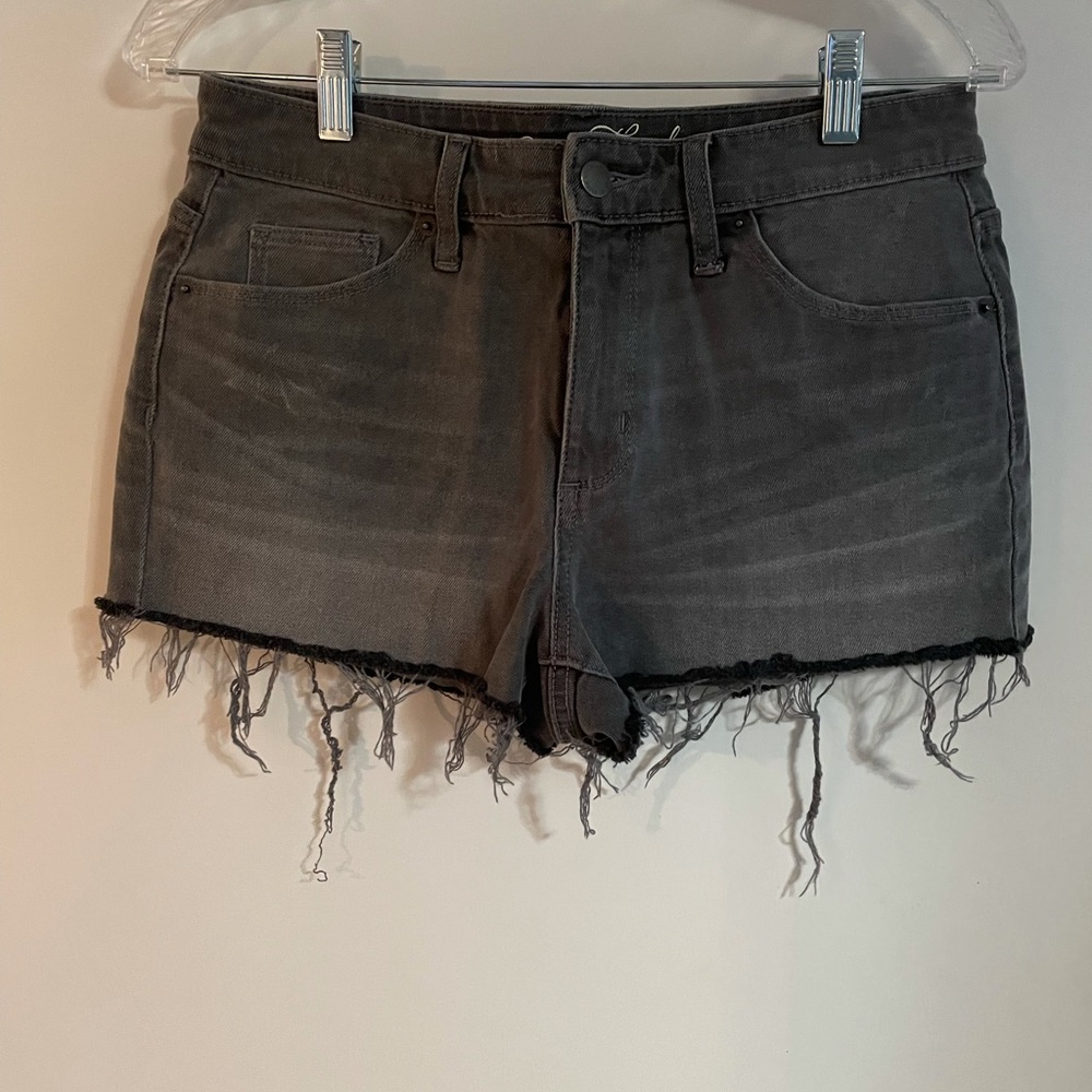 Black jean shorts.